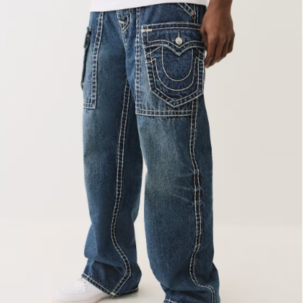 TRUE RELIGION - VINNY SUPER T ULTRA-BAGGY CARGO PANT - SIZE 36